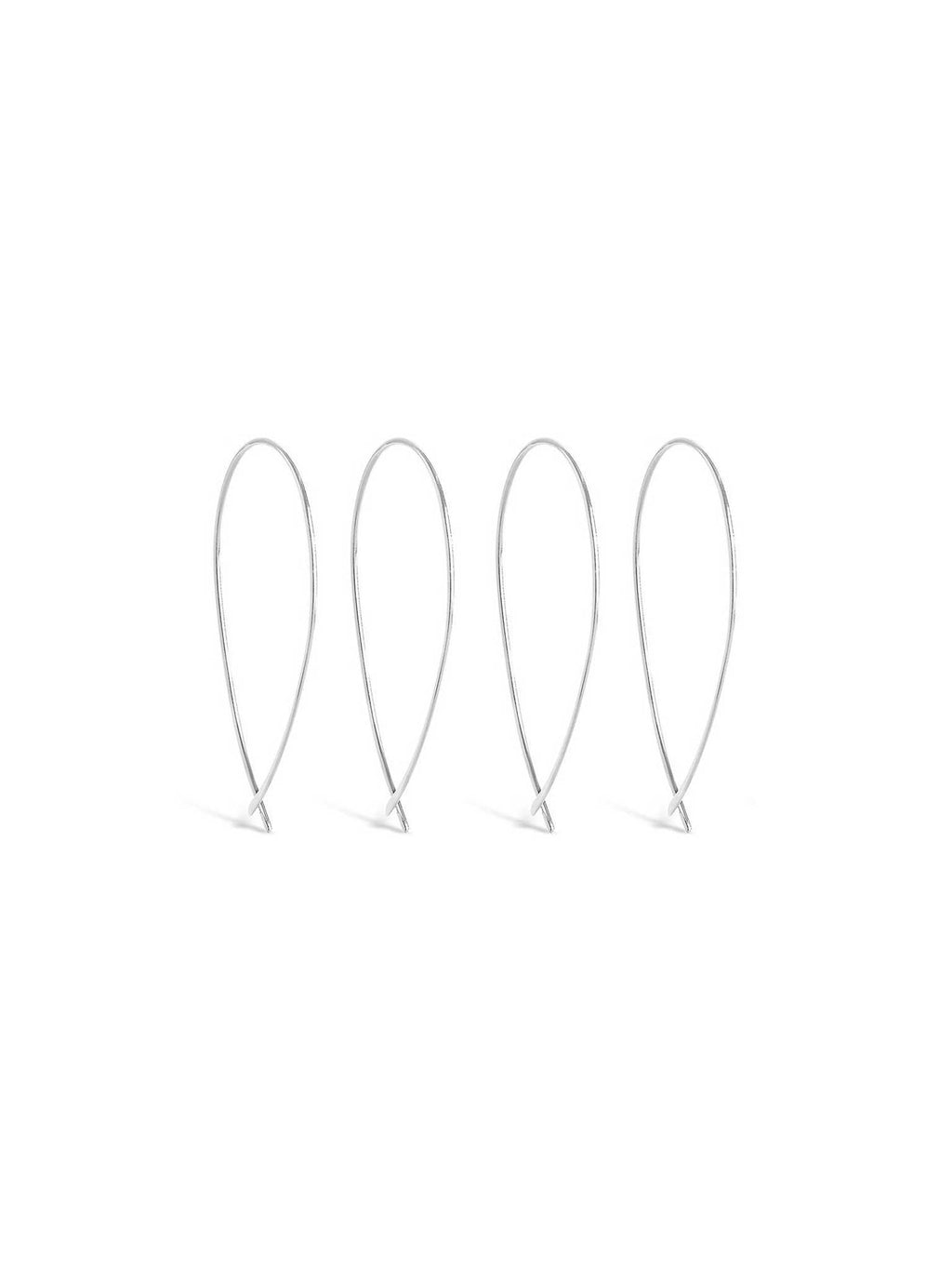 Delicate Threader Hoop Earrings Set of 2 - Courbe et Compagnie