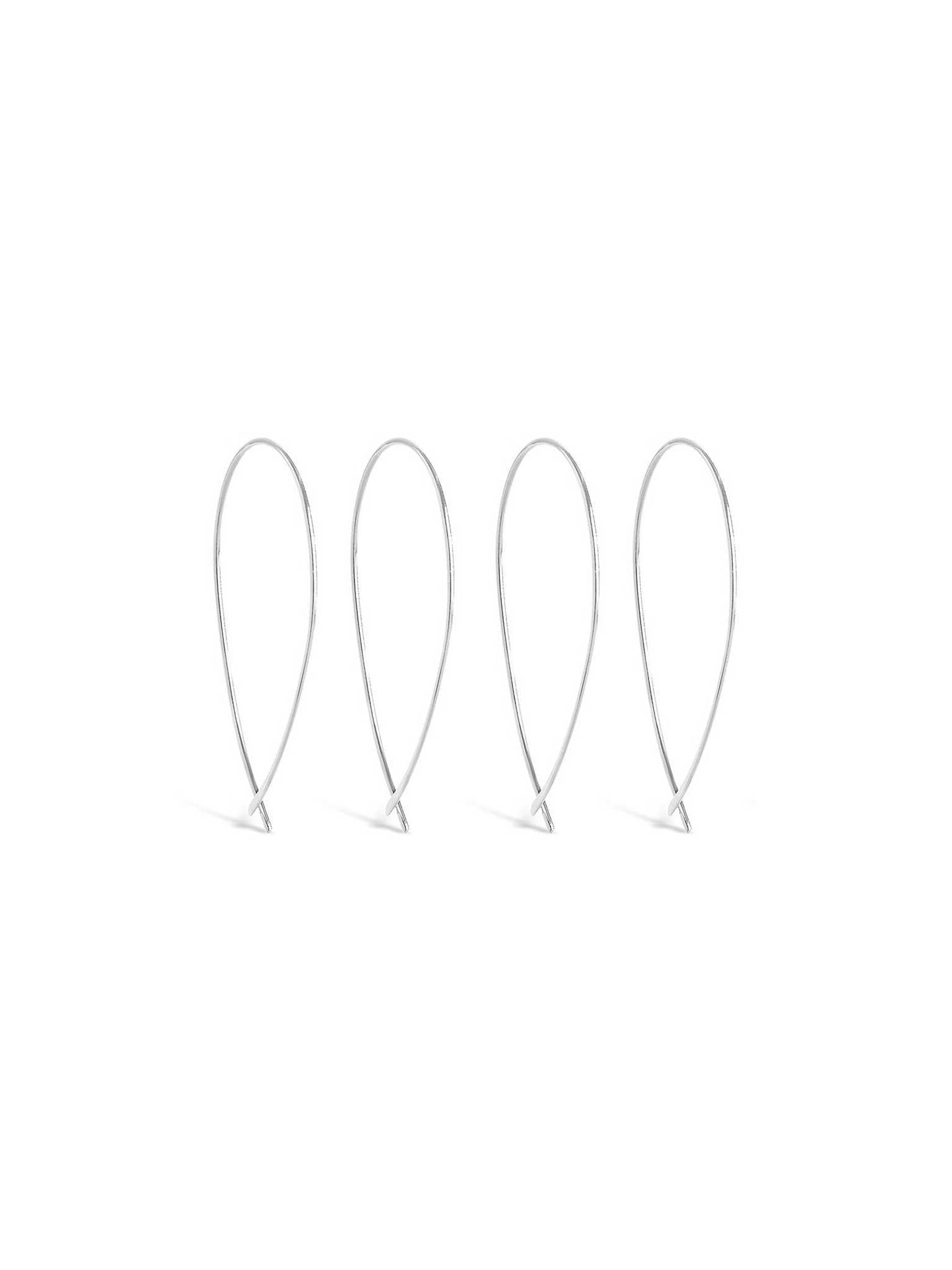 Delicate Threader Hoop Earrings Set of 2 - Courbe et Compagnie
