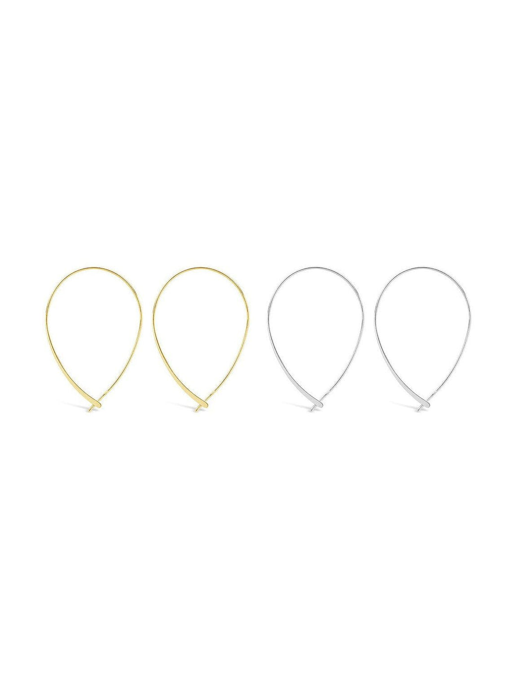 Delicate Threader Hoop Earrings Set of 2 - Courbe et Compagnie