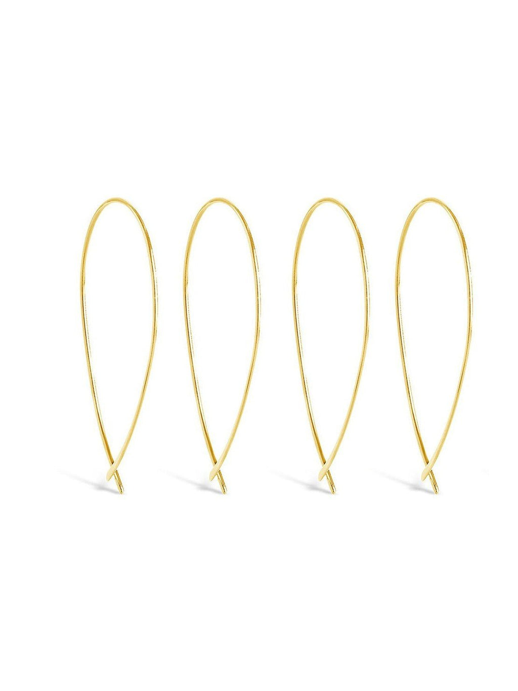Delicate Threader Hoop Earrings Set of 2 - Courbe et Compagnie