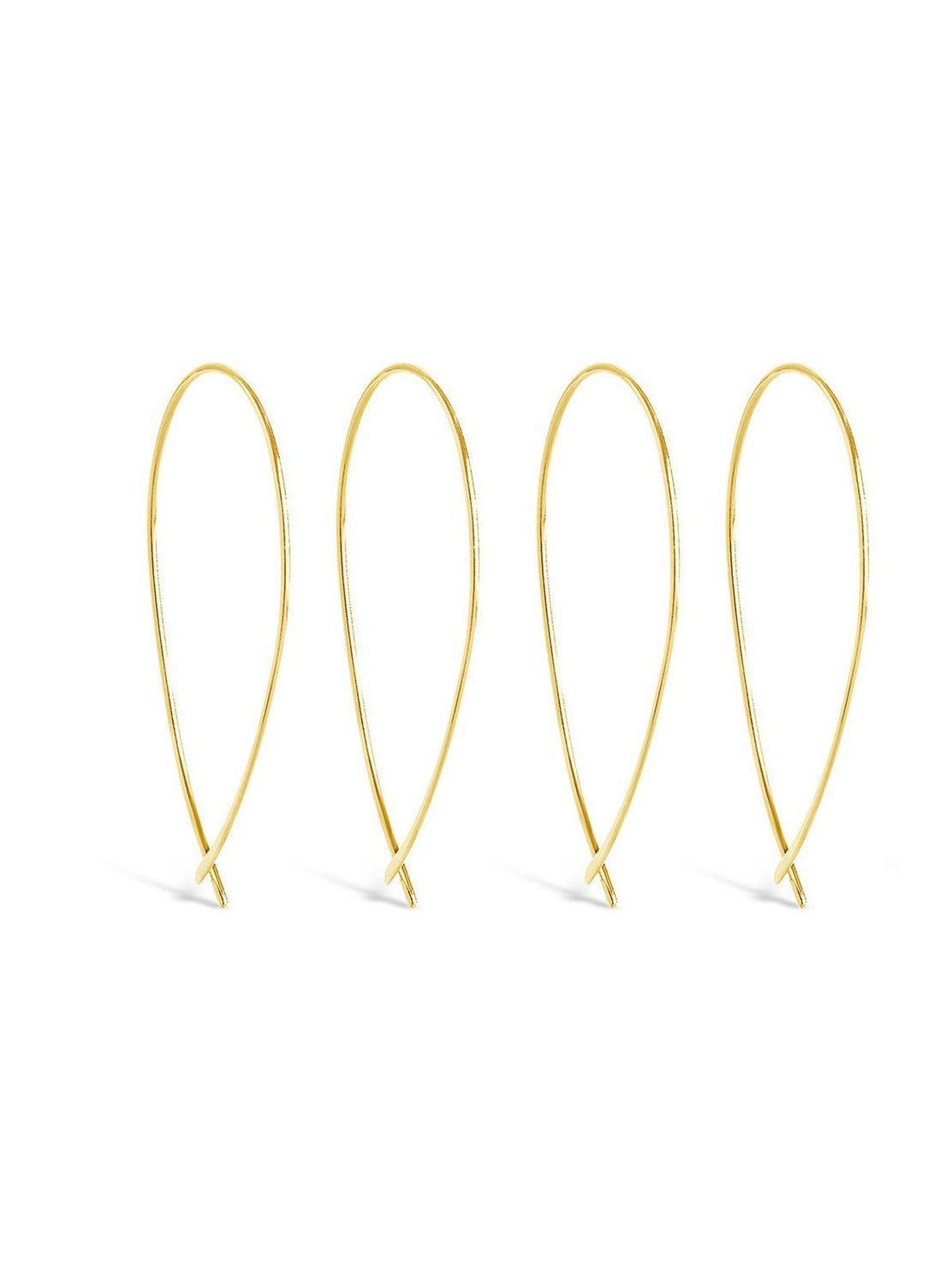 Delicate Threader Hoop Earrings Set of 2 - Courbe et Compagnie