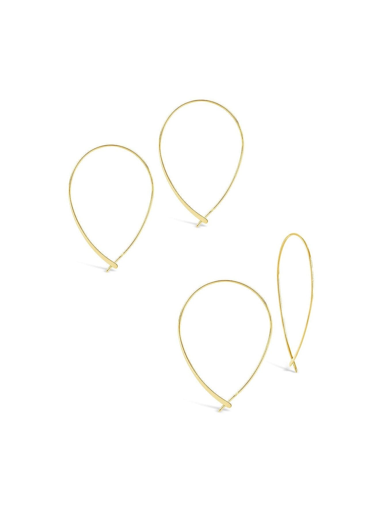 Delicate Threader Hoop Earrings Set of 2 - Courbe et Compagnie
