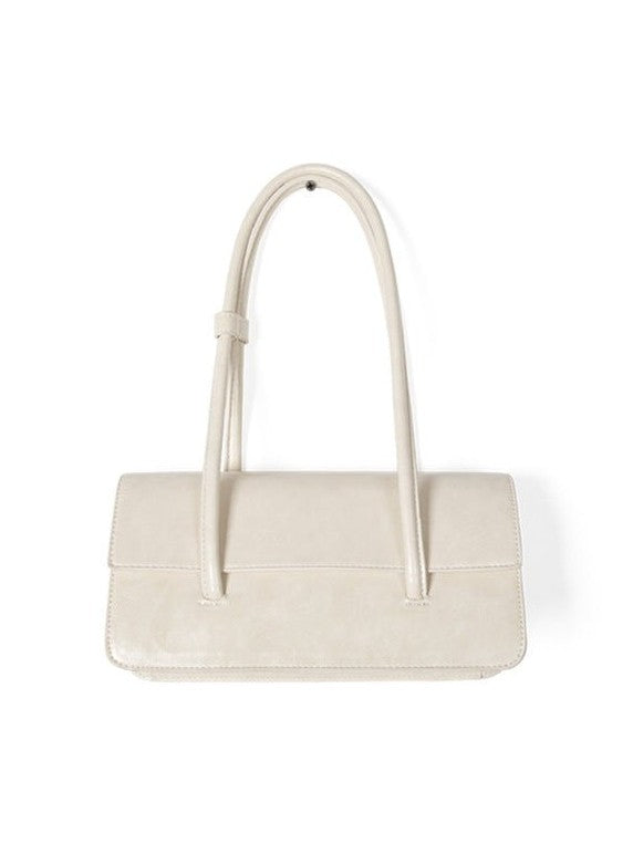 Design oil wax leather shoulder armpit bag, stylish tote bag, top handle purse for women - Courbe et Compagnie