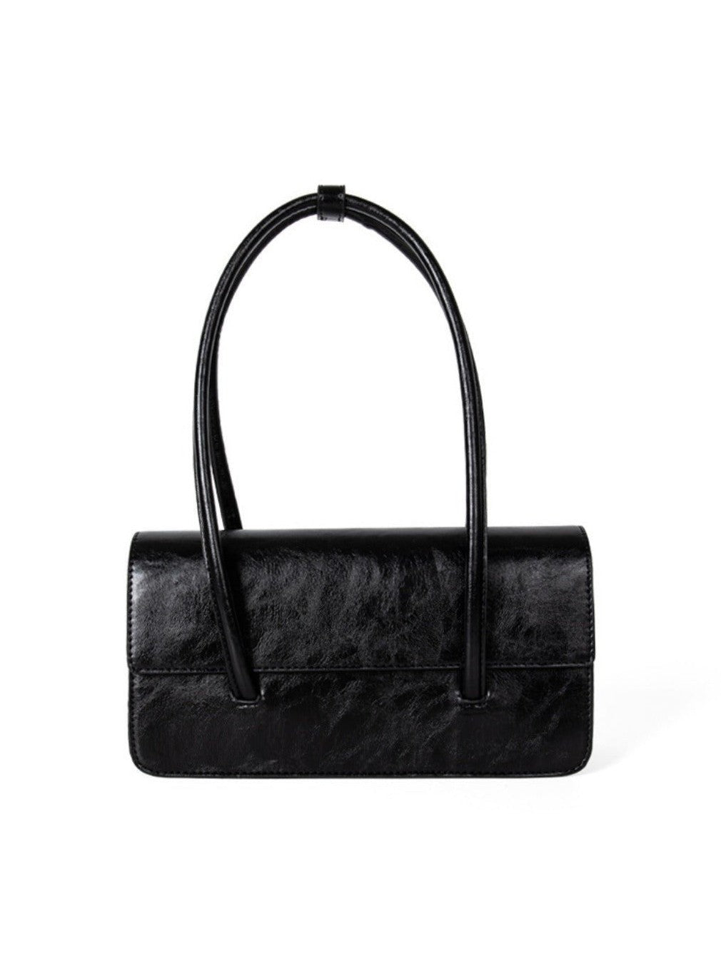 Design oil wax leather shoulder armpit bag, stylish tote bag, top handle purse for women - Courbe et Compagnie