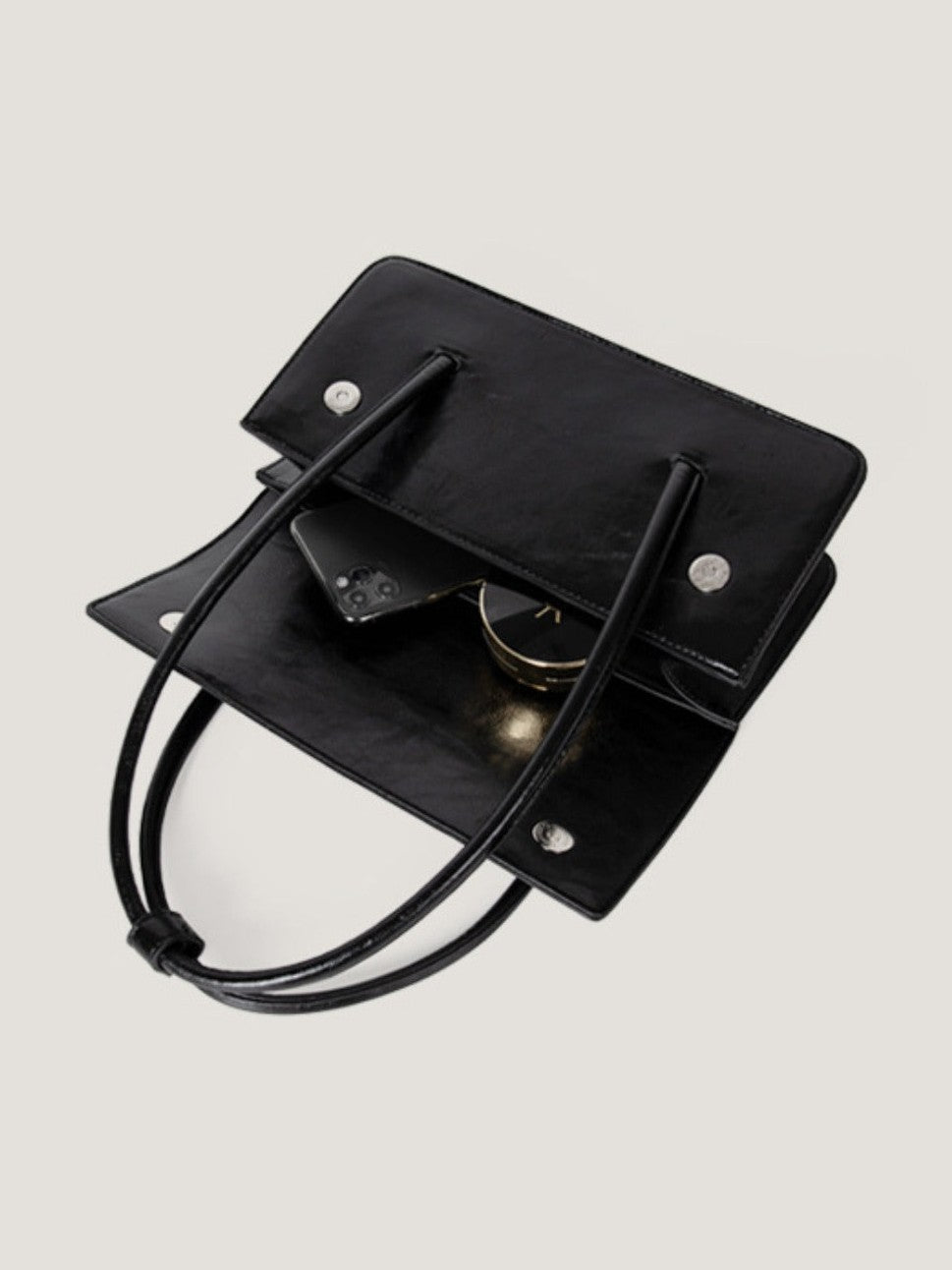 Design oil wax leather shoulder armpit bag, stylish tote bag, top handle purse for women - Courbe et Compagnie