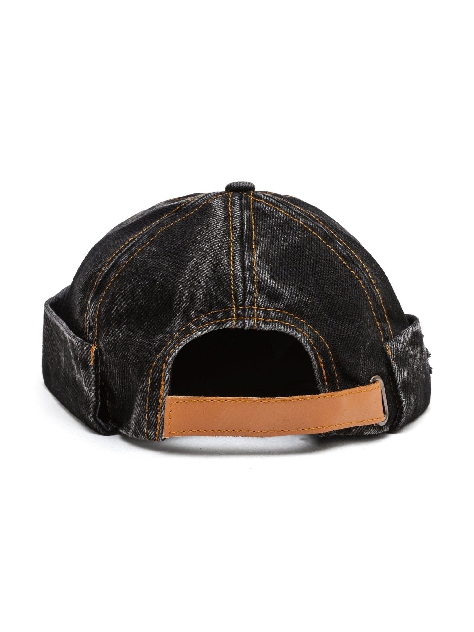 Docker Cap in Black Denim - Courbe et Compagnie
