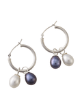 Double pearl hoop earrings - Courbe et Compagnie