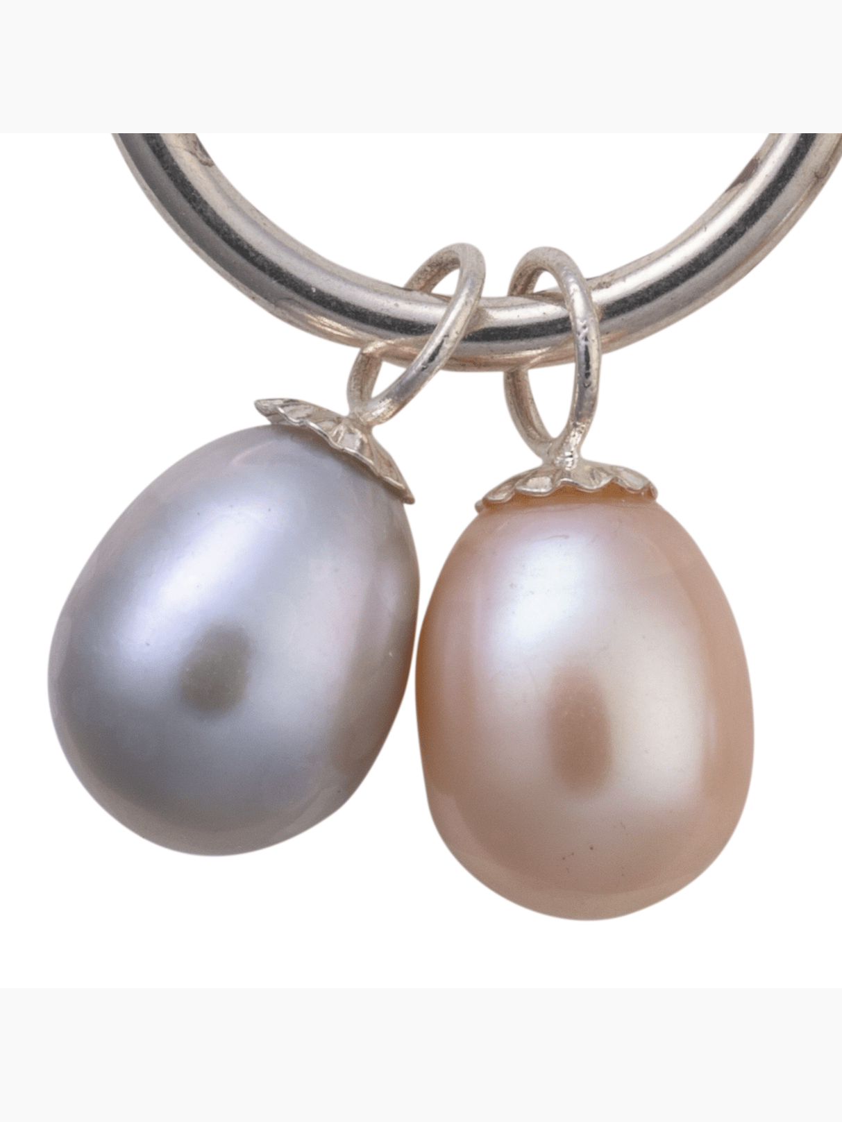 Double pearl hoop earrings - Courbe et Compagnie