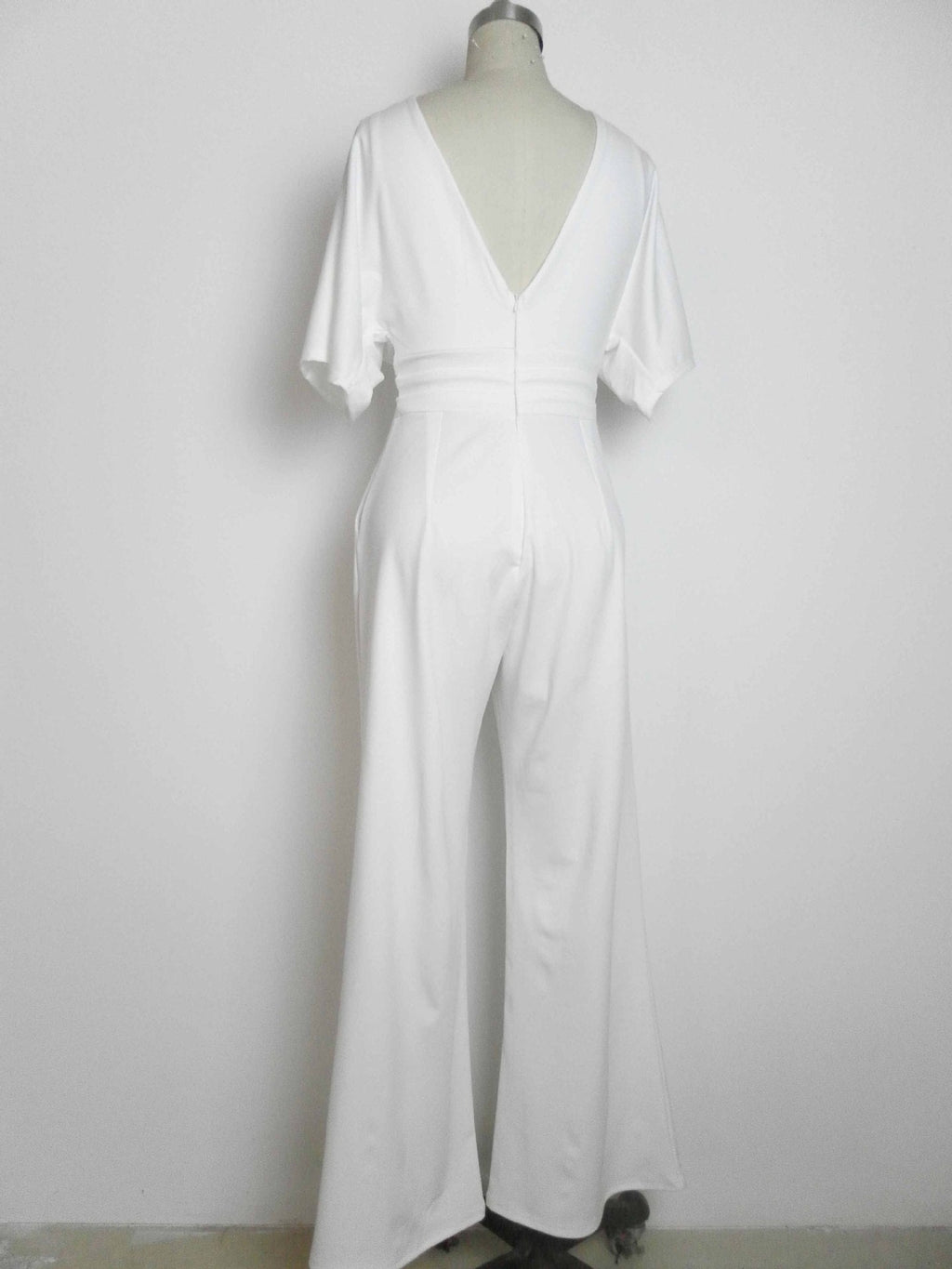 Dress Jumpsuit Explosive Deep V High Waist Wide Leg Trousers - Courbe et Compagnie