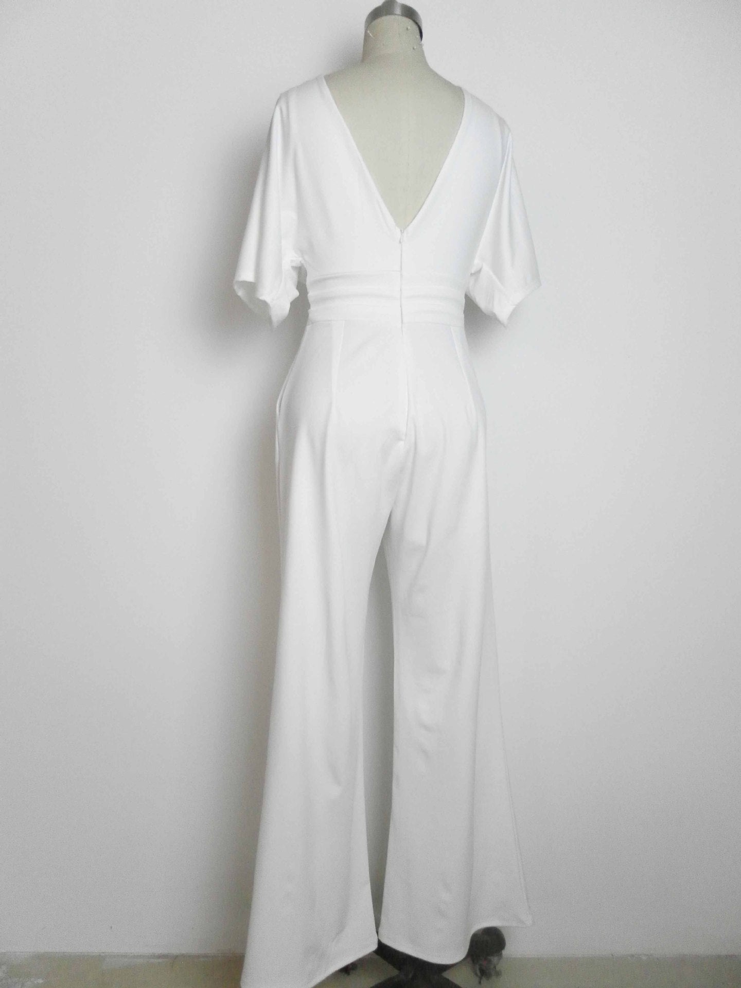 Dress Jumpsuit Explosive Deep V High Waist Wide Leg Trousers - Courbe et Compagnie