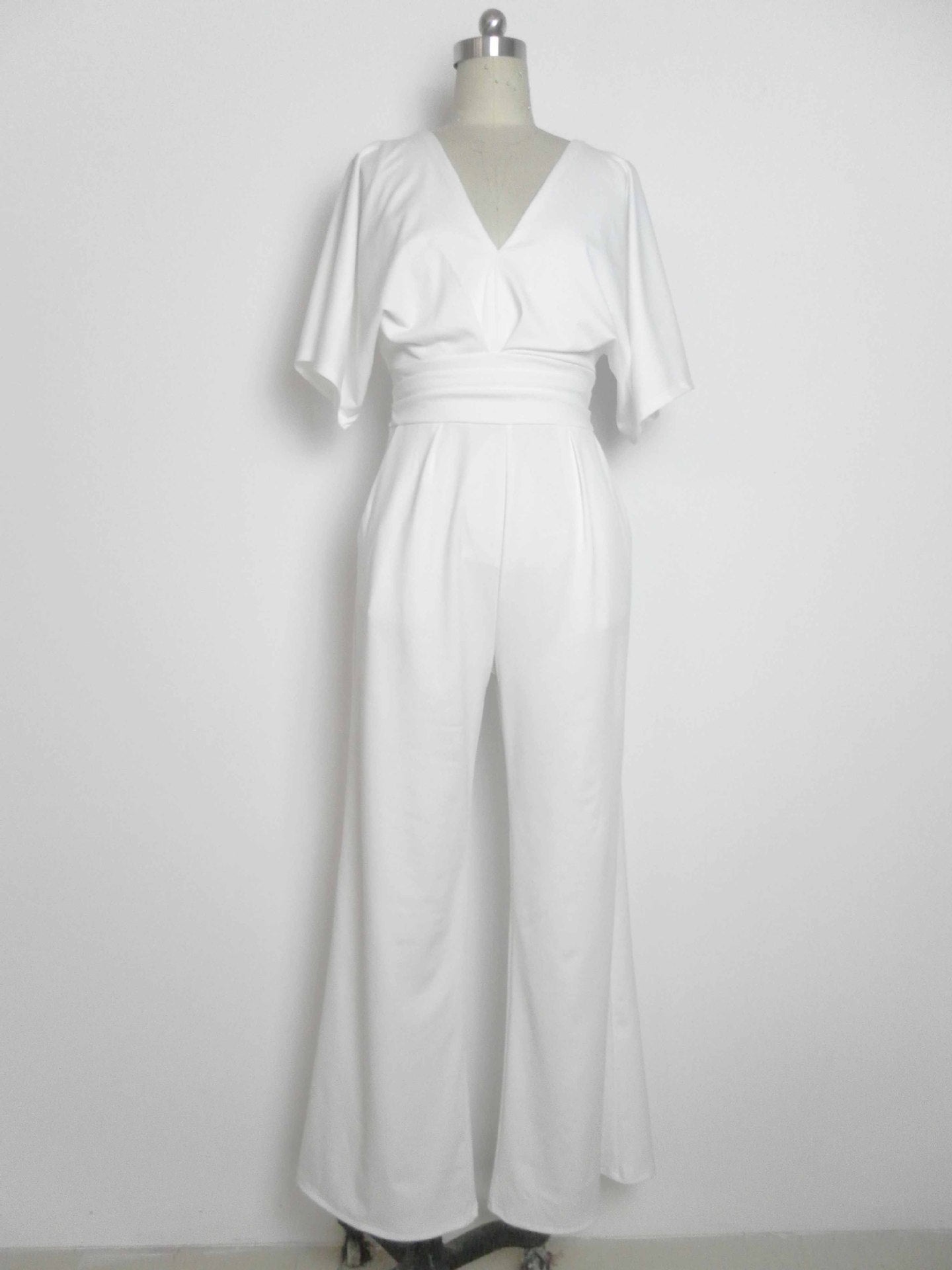 Dress Jumpsuit Explosive Deep V High Waist Wide Leg Trousers - Courbe et Compagnie