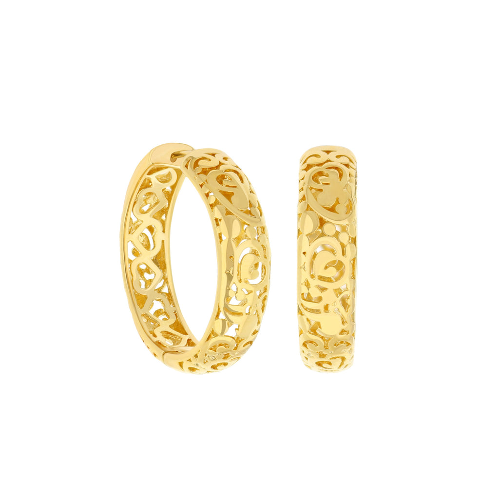 Hidden Hearts Hoop Earrings