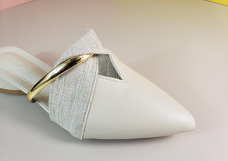 Elegant Low Heel Women Summer Pointed-Toe Slippers Slip On Office Shoes Luxury Women Slip On Comfortable Pointed Toe Womens Loafers Backless Low Heel Slide Slippers - Courbe et Compagnie