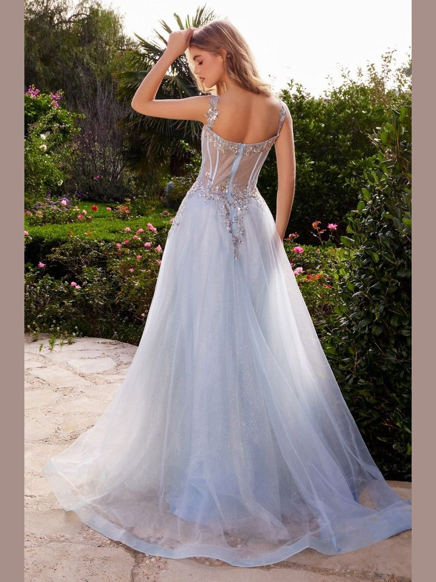 Embellished A-Line Tulle Ball Gown - Courbe et Compagnie