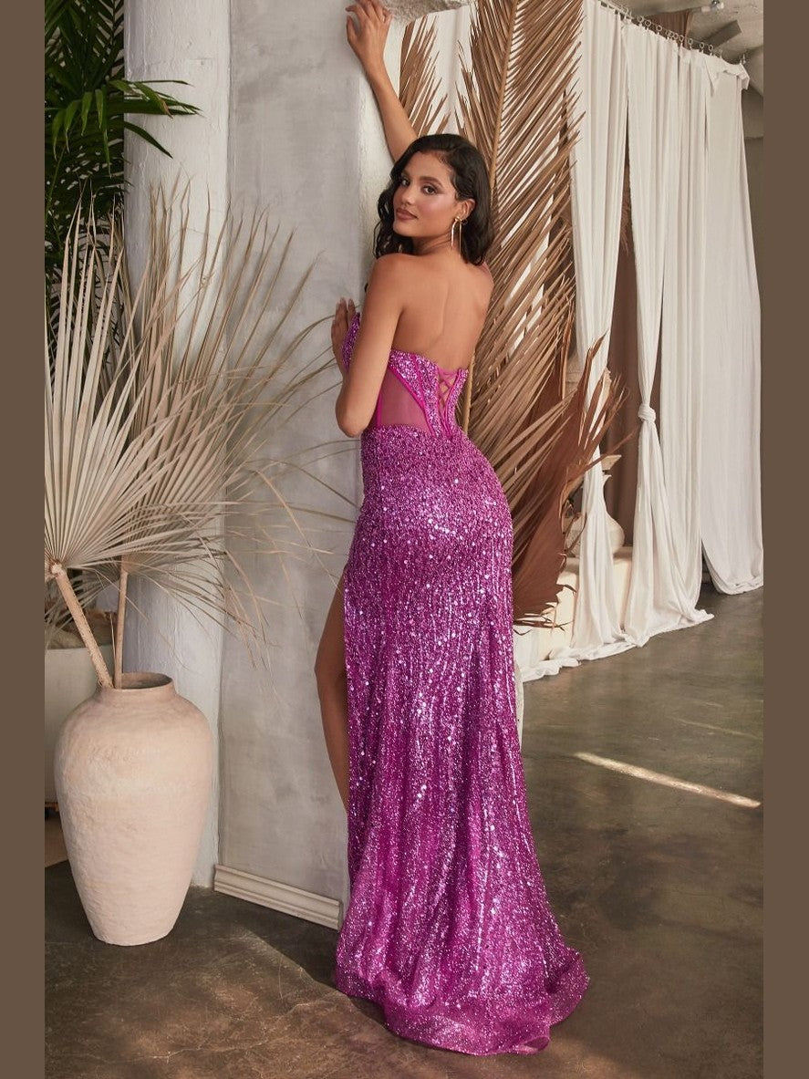 Embellished Strapless Gown - Courbe et Compagnie