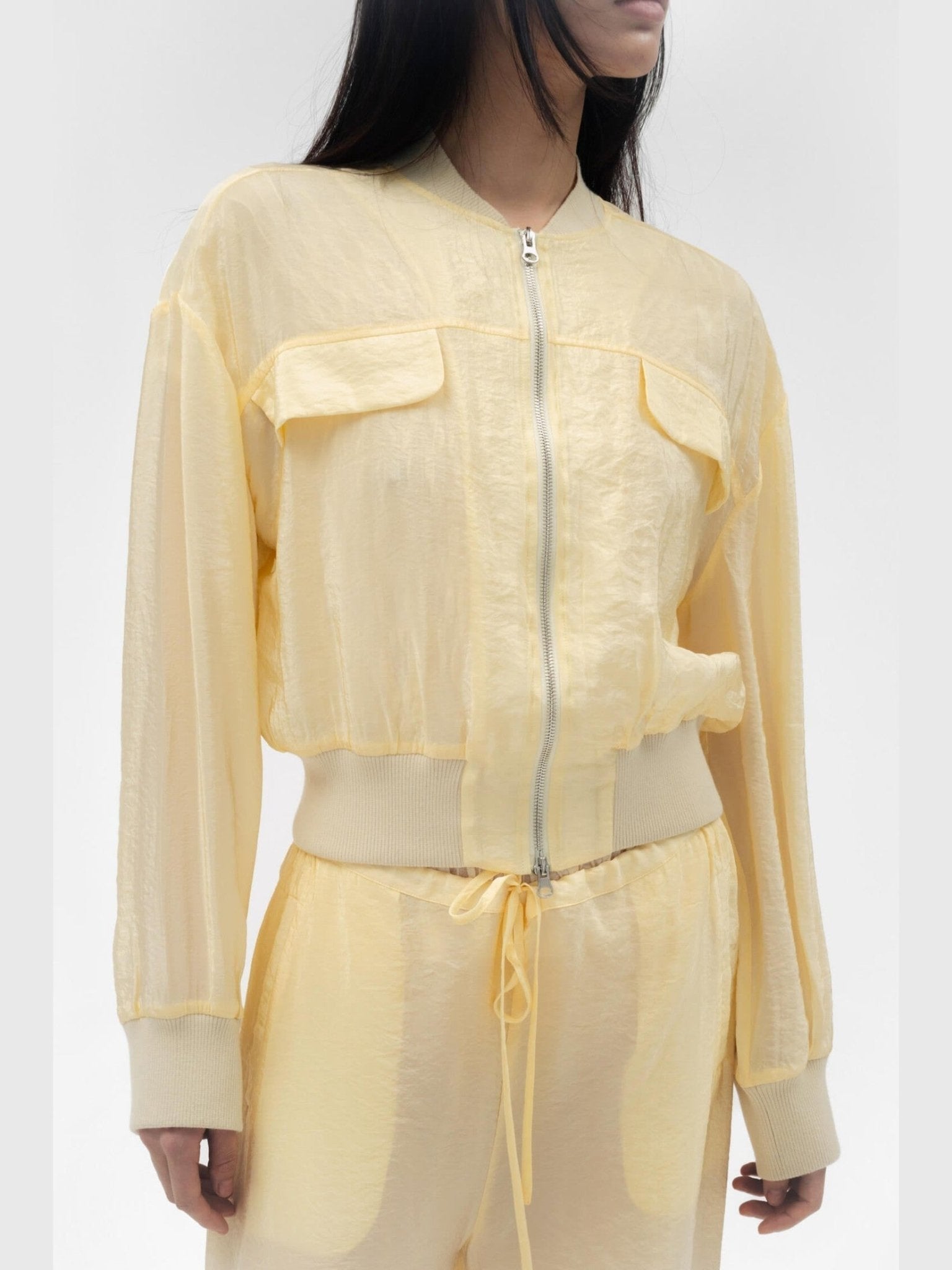 FABIO VOILE JACKET IN BUTTER - Courbe et Compagnie