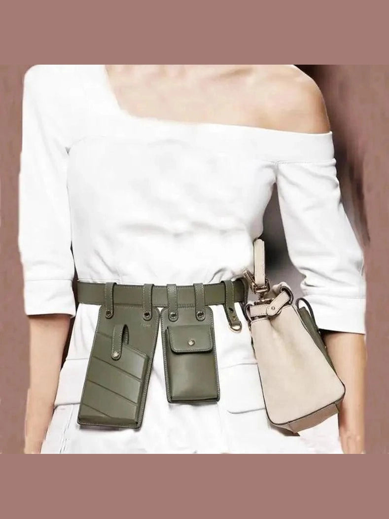Fashion Women Leather Luxury Women Fanny Pack Black Retro Crossbody Shoulder Purse Wallet Party Bag For Women And Girl - Courbe et Compagnie