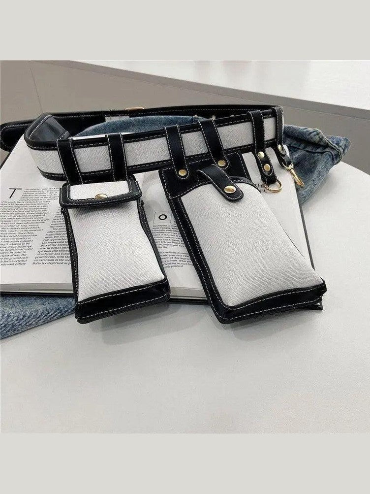 Fashion Women Leather Luxury Women Fanny Pack Black Retro Crossbody Shoulder Purse Wallet Party Bag For Women And Girl - Courbe et Compagnie