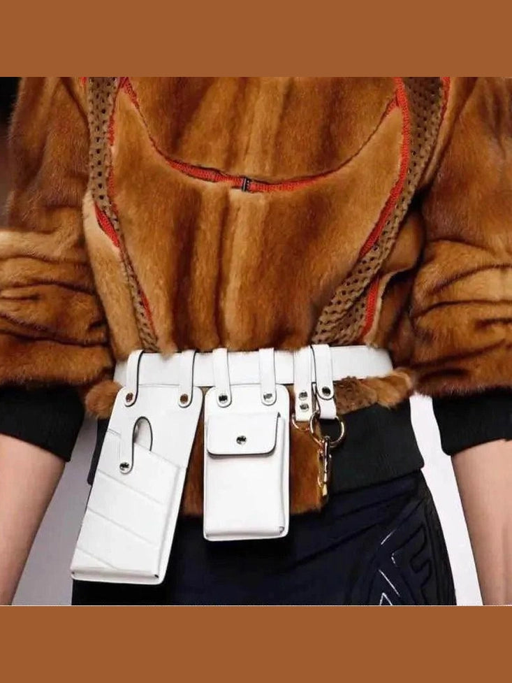 Fashion Women Leather Luxury Women Fanny Pack Black Retro Crossbody Shoulder Purse Wallet Party Bag For Women And Girl - Courbe et Compagnie