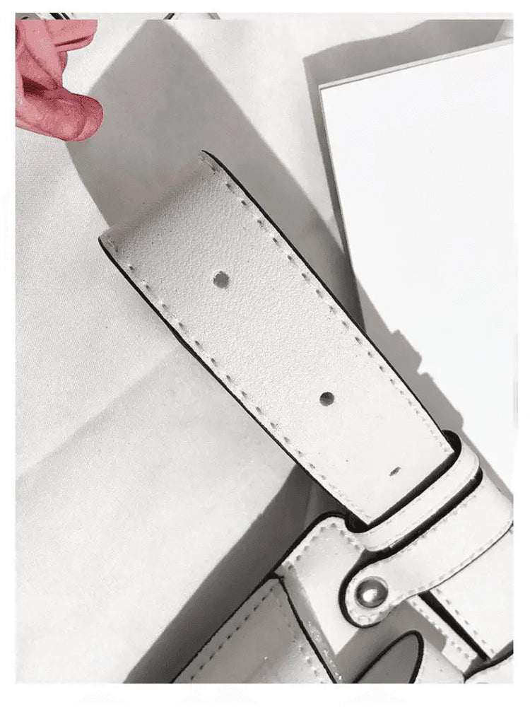 Fashion Women Leather Luxury Women Fanny Pack Black Retro Crossbody Shoulder Purse Wallet Party Bag For Women And Girl - Courbe et Compagnie