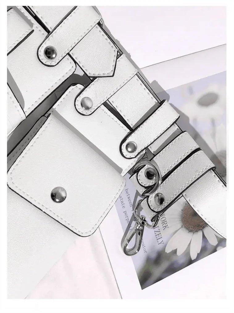 Fashion Women Leather Luxury Women Fanny Pack Black Retro Crossbody Shoulder Purse Wallet Party Bag For Women And Girl - Courbe et Compagnie
