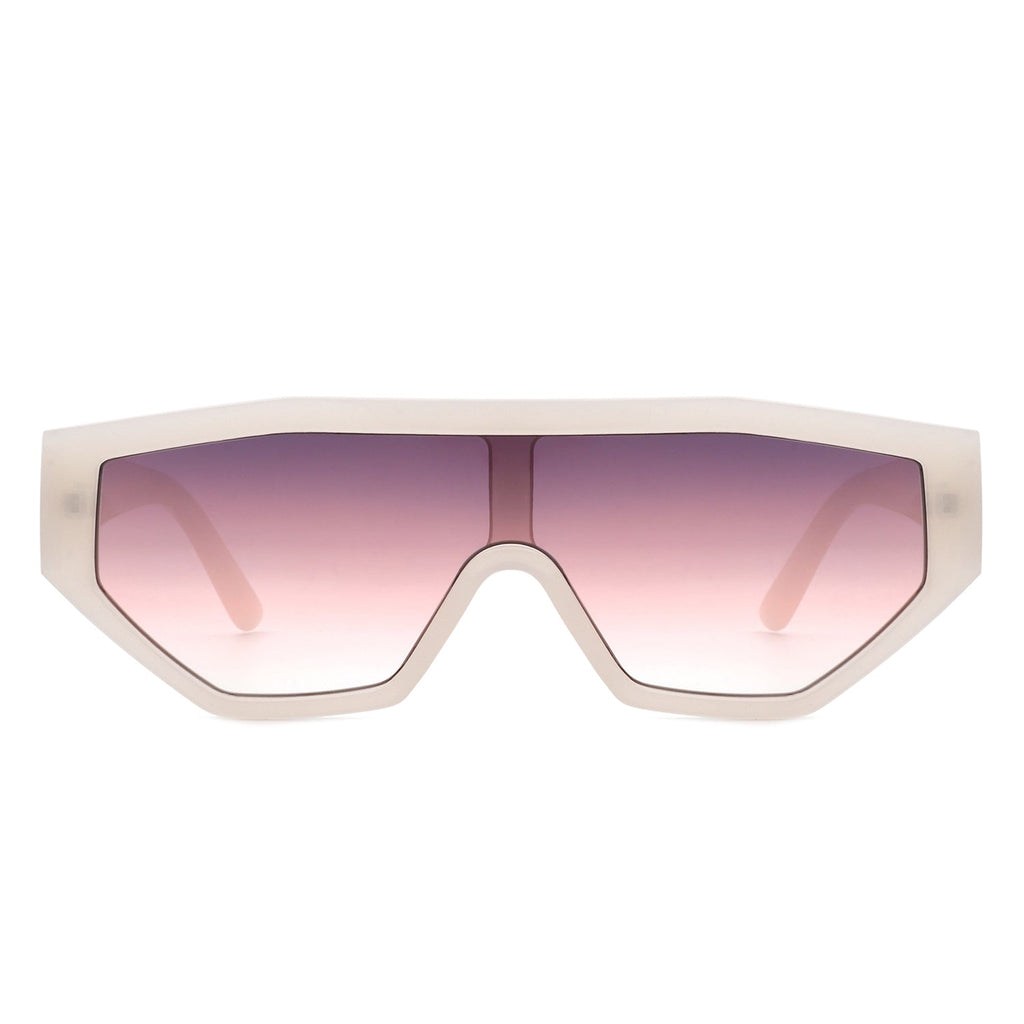 Firelily - Geometric Square Futuristic Fashion Sunglasses - Courbe et Compagnie