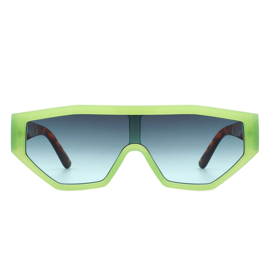 Firelily - Geometric Square Futuristic Fashion Sunglasses - Courbe et Compagnie