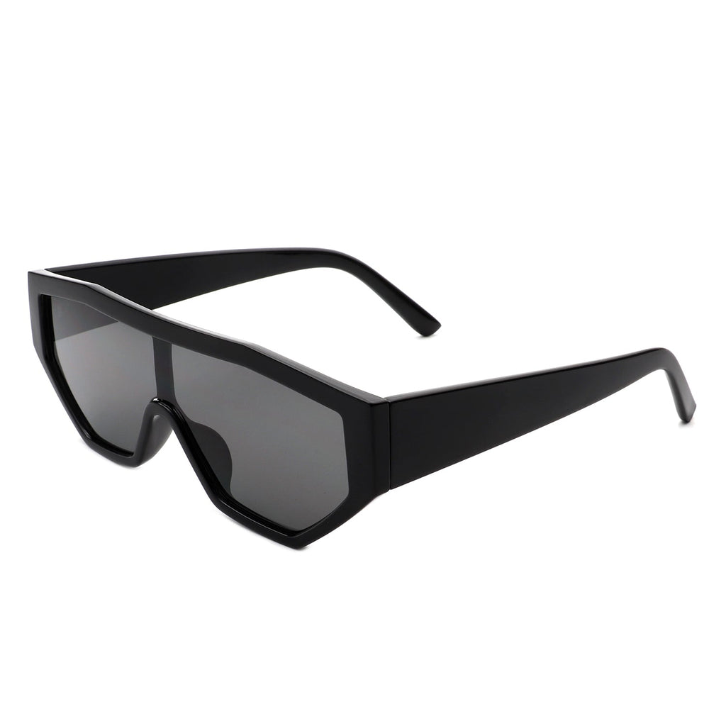 Firelily - Geometric Square Futuristic Fashion Sunglasses - Courbe et Compagnie