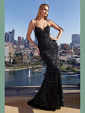 FITTED SEQUIN MERMAID GOWN CDCH066 - Courbe et Compagnie
