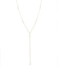 Floating Pearl Y Necklace | Sterling Silver or Gold Filled Pearl Necklace - Courbe et Compagnie