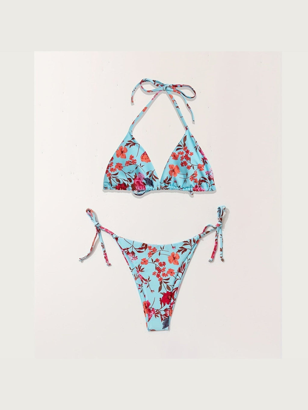 Floral Print 3-Piece Bikini Set with Cover-Up - Courbe et Compagnie