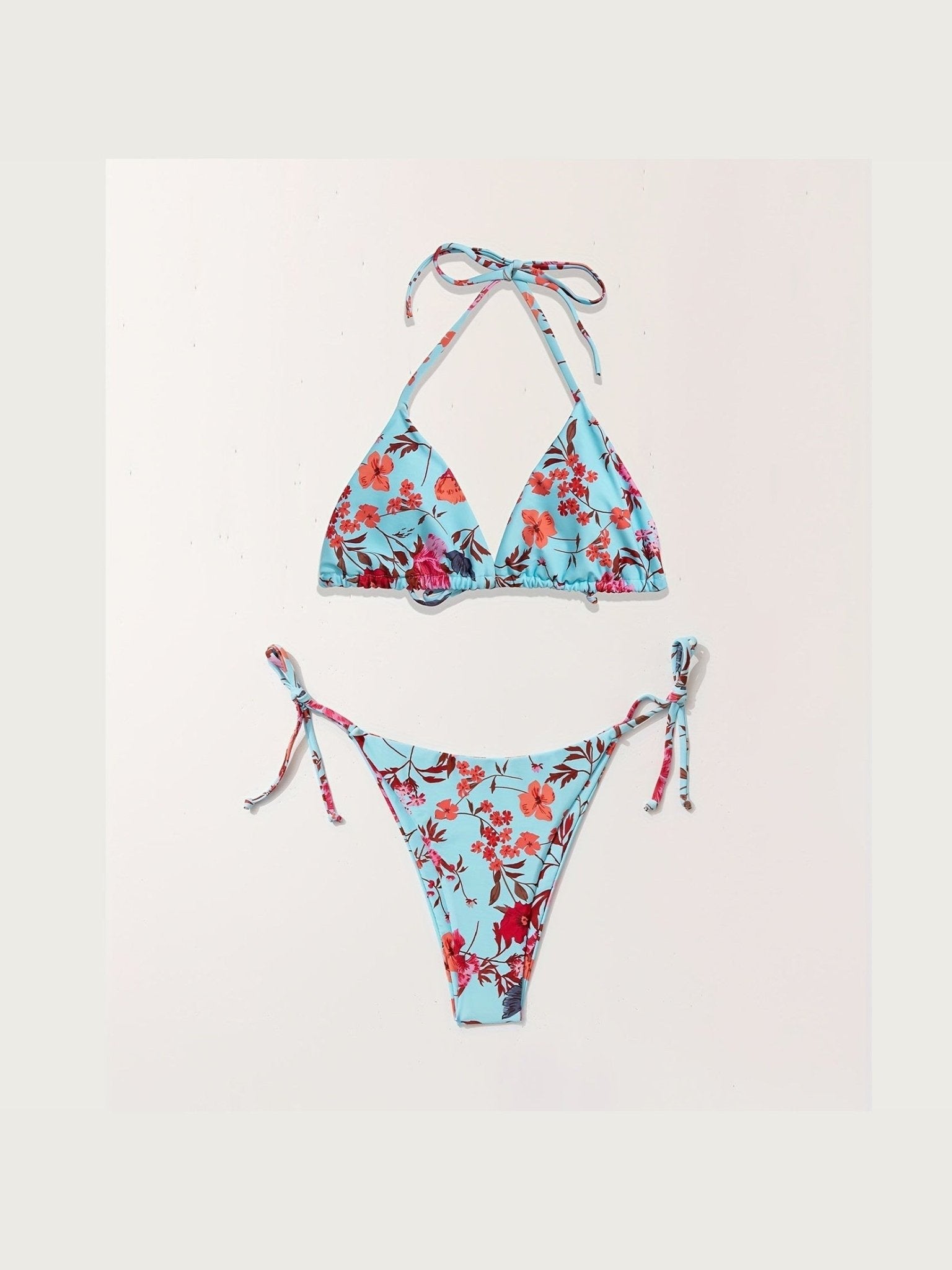 Floral Print 3-Piece Bikini Set with Cover-Up - Courbe et Compagnie