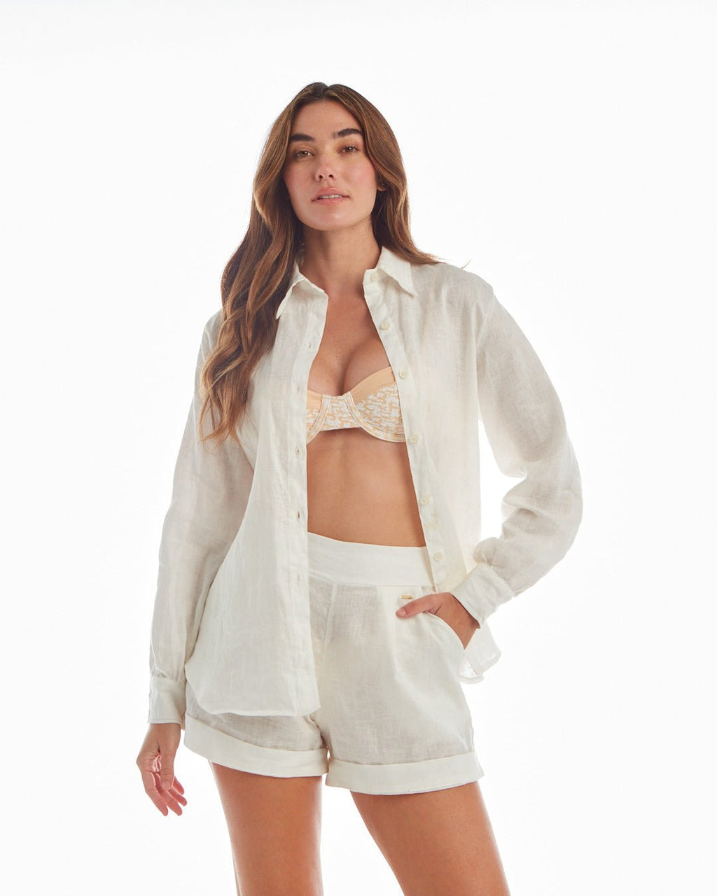 Floral shirt white - Courbe et Compagnie