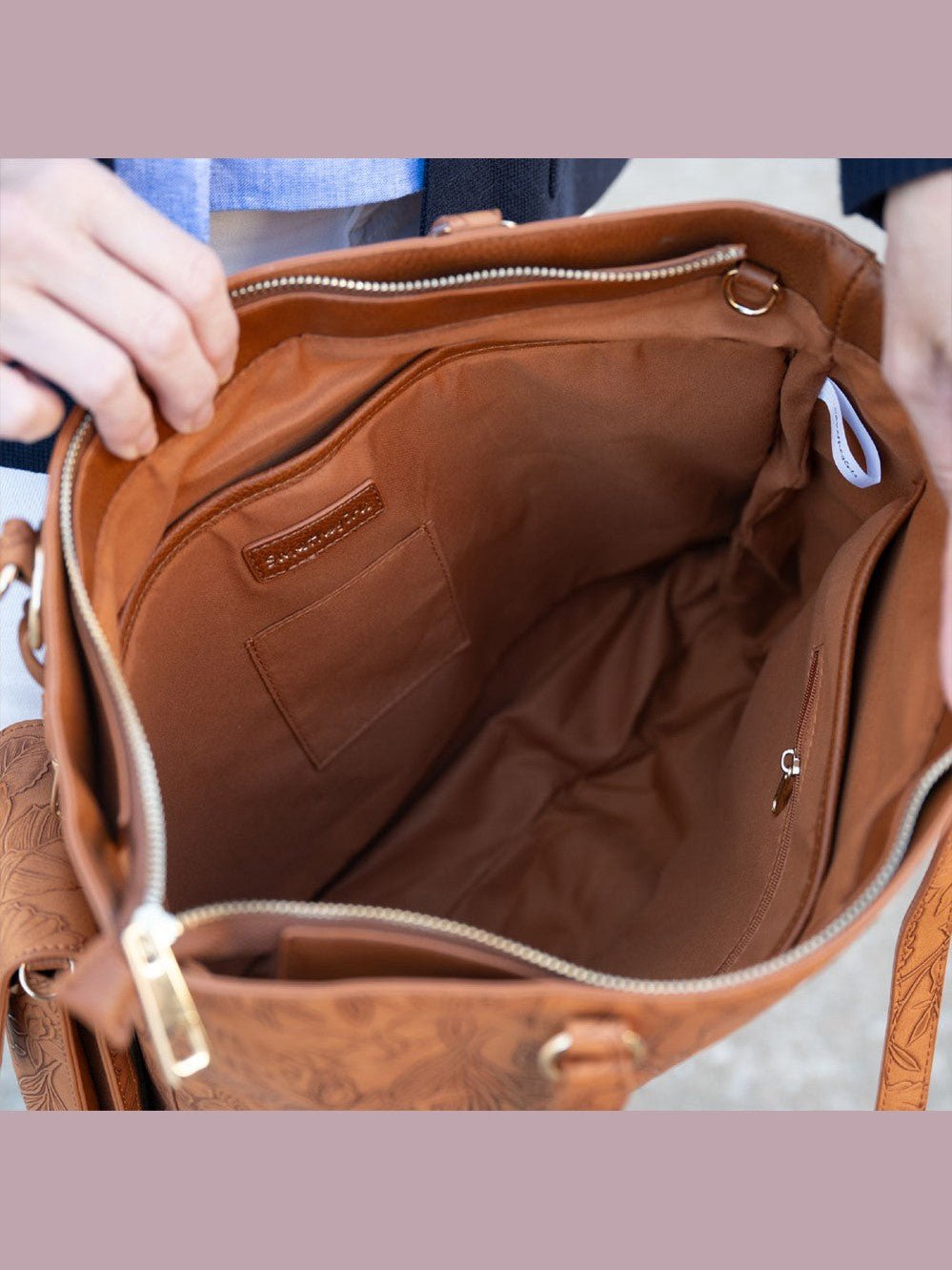 Floral Tote W/Crossbody - Courbe et Compagnie