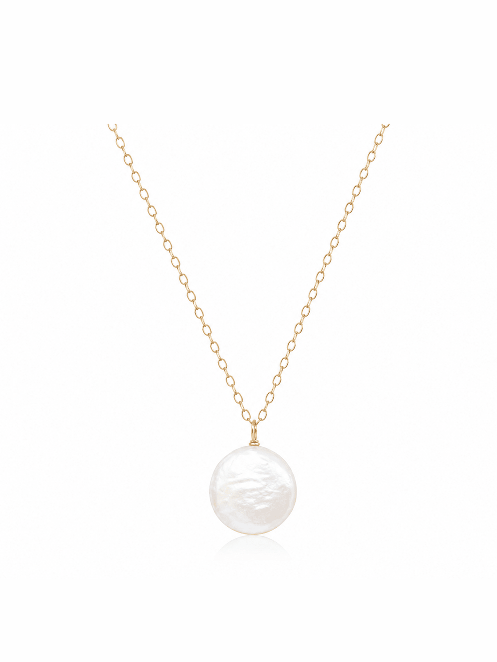 Freshwater Coin Pearl Necklace - Courbe et Compagnie