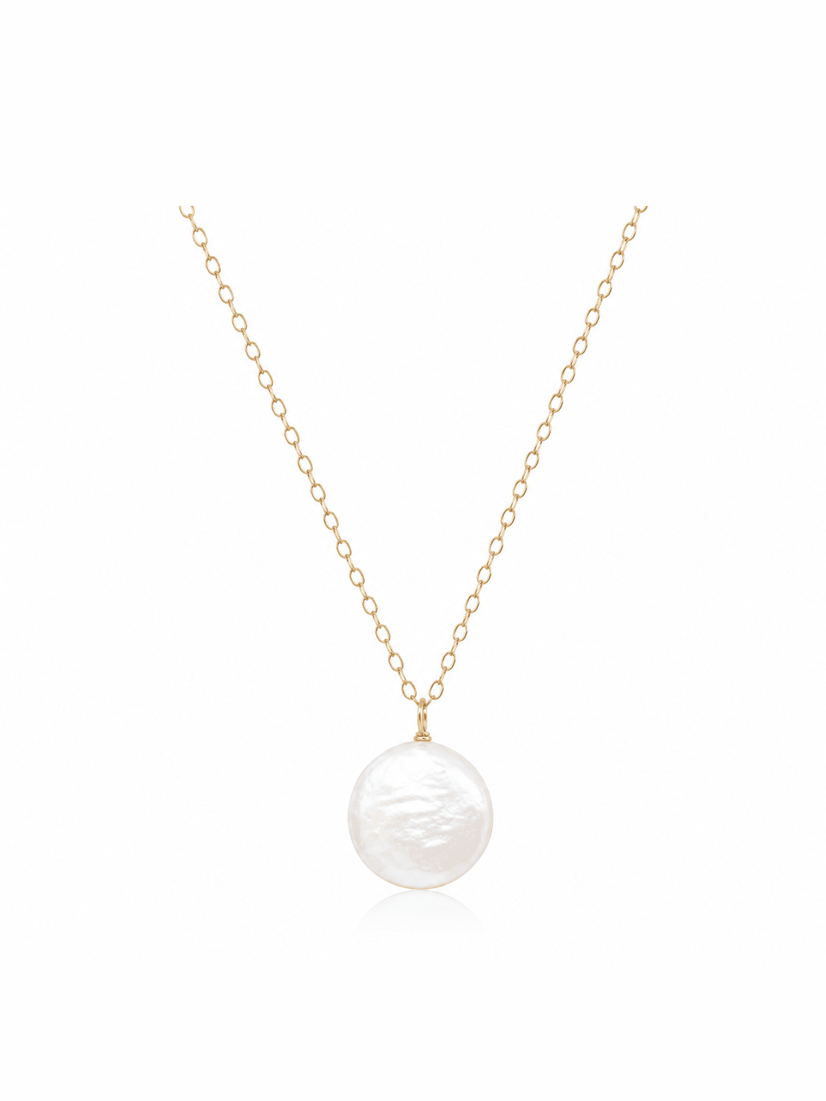 Freshwater Coin Pearl Necklace - Courbe et Compagnie