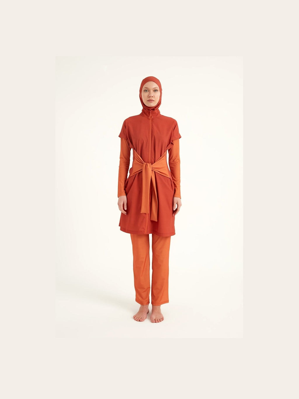Full Coverage Islamic Swimsuit with Waist Tie | M2523-2 - Courbe et Compagnie