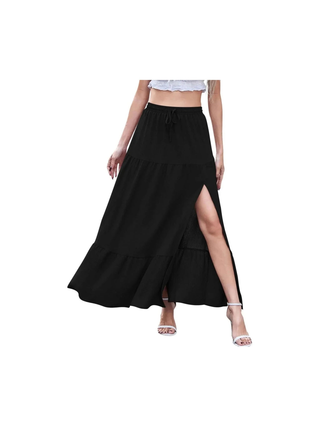 Full Size Slit Maxi Skirt Plus Size - Courbe et Compagnie