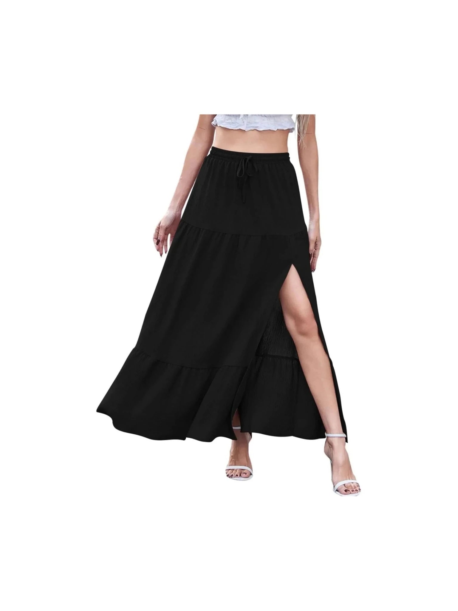 Full Size Slit Maxi Skirt Plus Size - Courbe et Compagnie