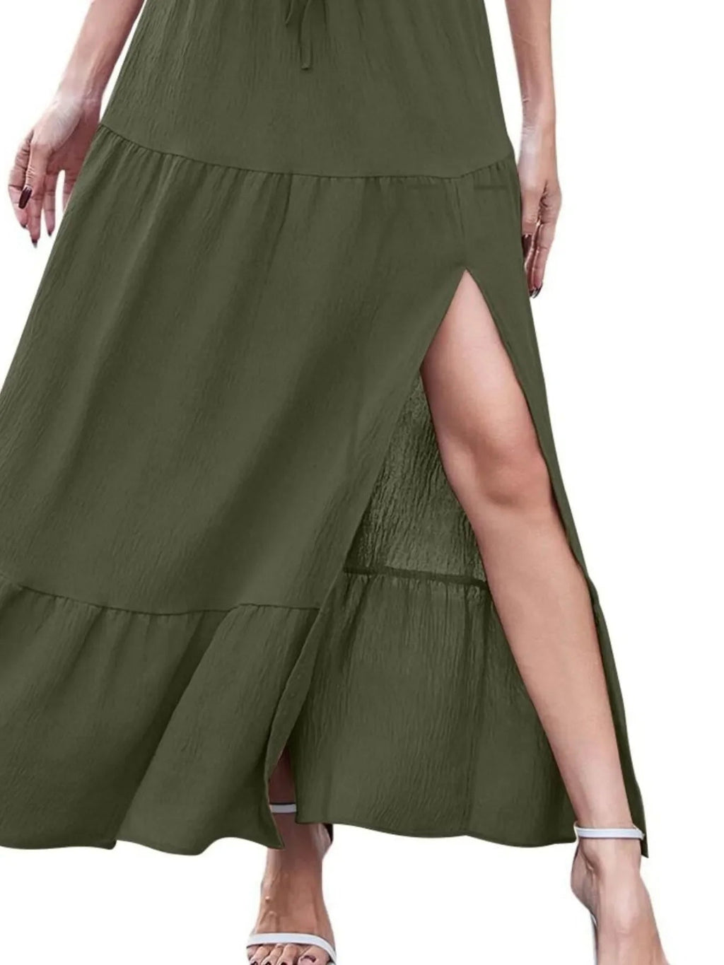 Full Size Slit Maxi Skirt Plus Size - Courbe et Compagnie