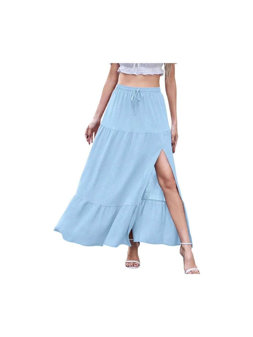 Full Size Slit Maxi Skirt Plus Size - Courbe et Compagnie