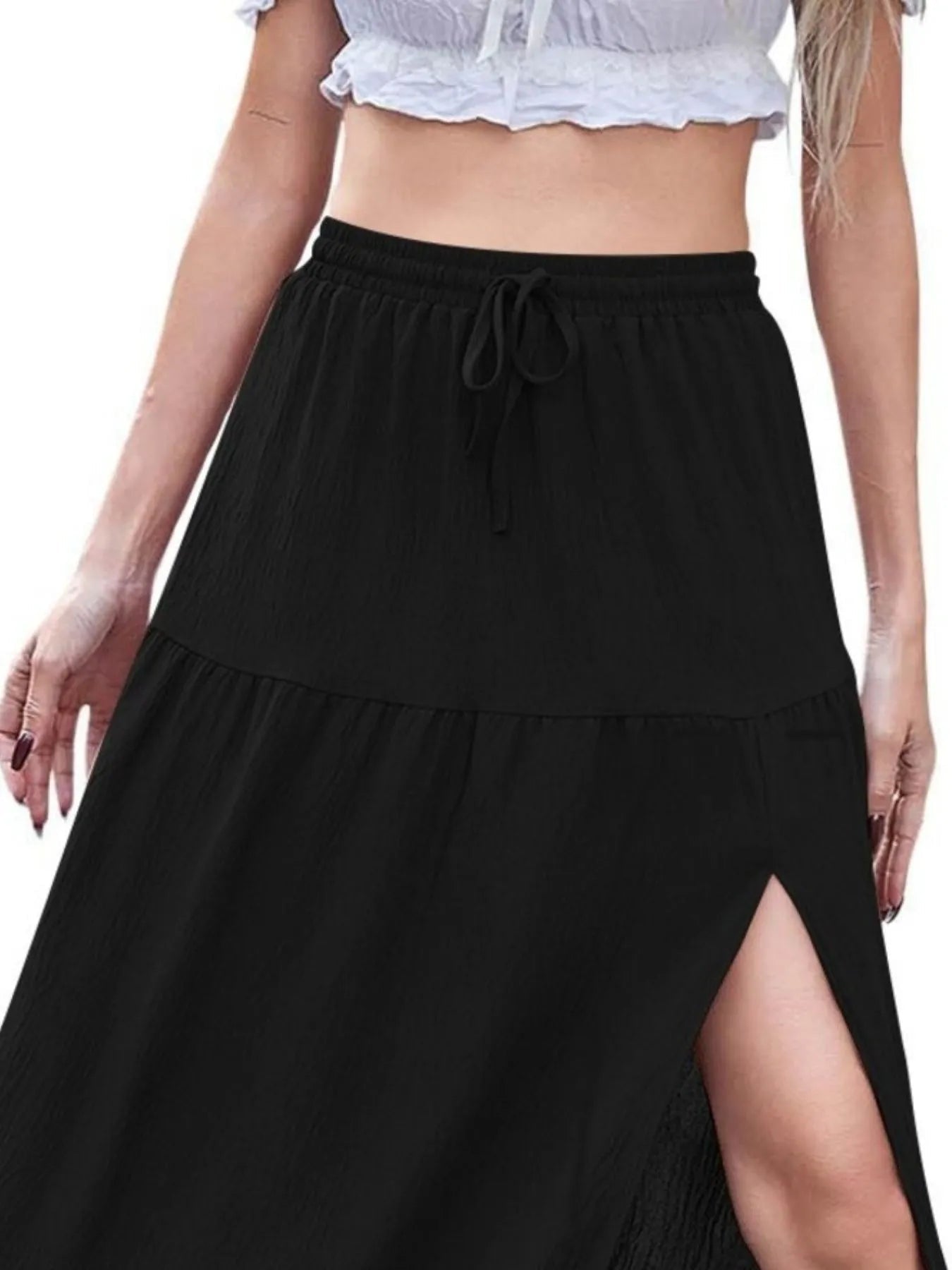 Full Size Slit Maxi Skirt Plus Size - Courbe et Compagnie