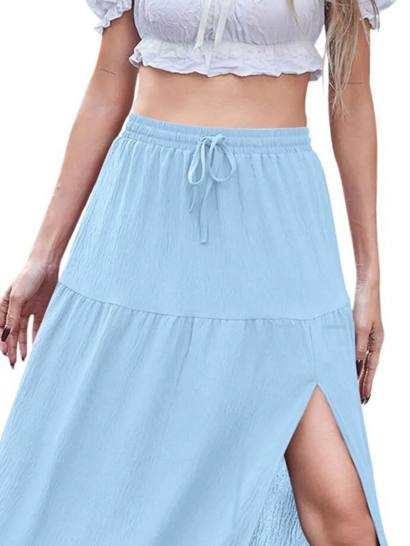 Full Size Slit Maxi Skirt Plus Size - Courbe et Compagnie