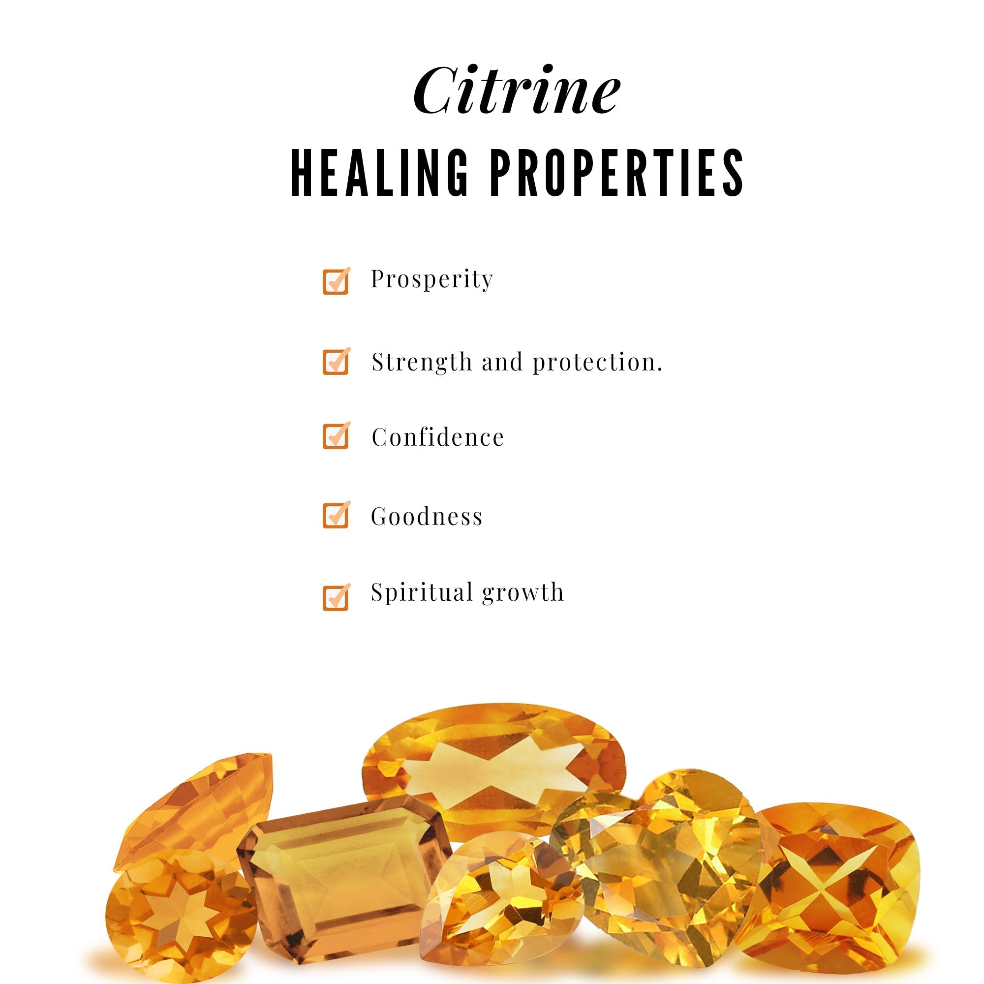 Genuine Citrine Engagement Ring with Diamond Wedding Band - Courbe et Compagnie