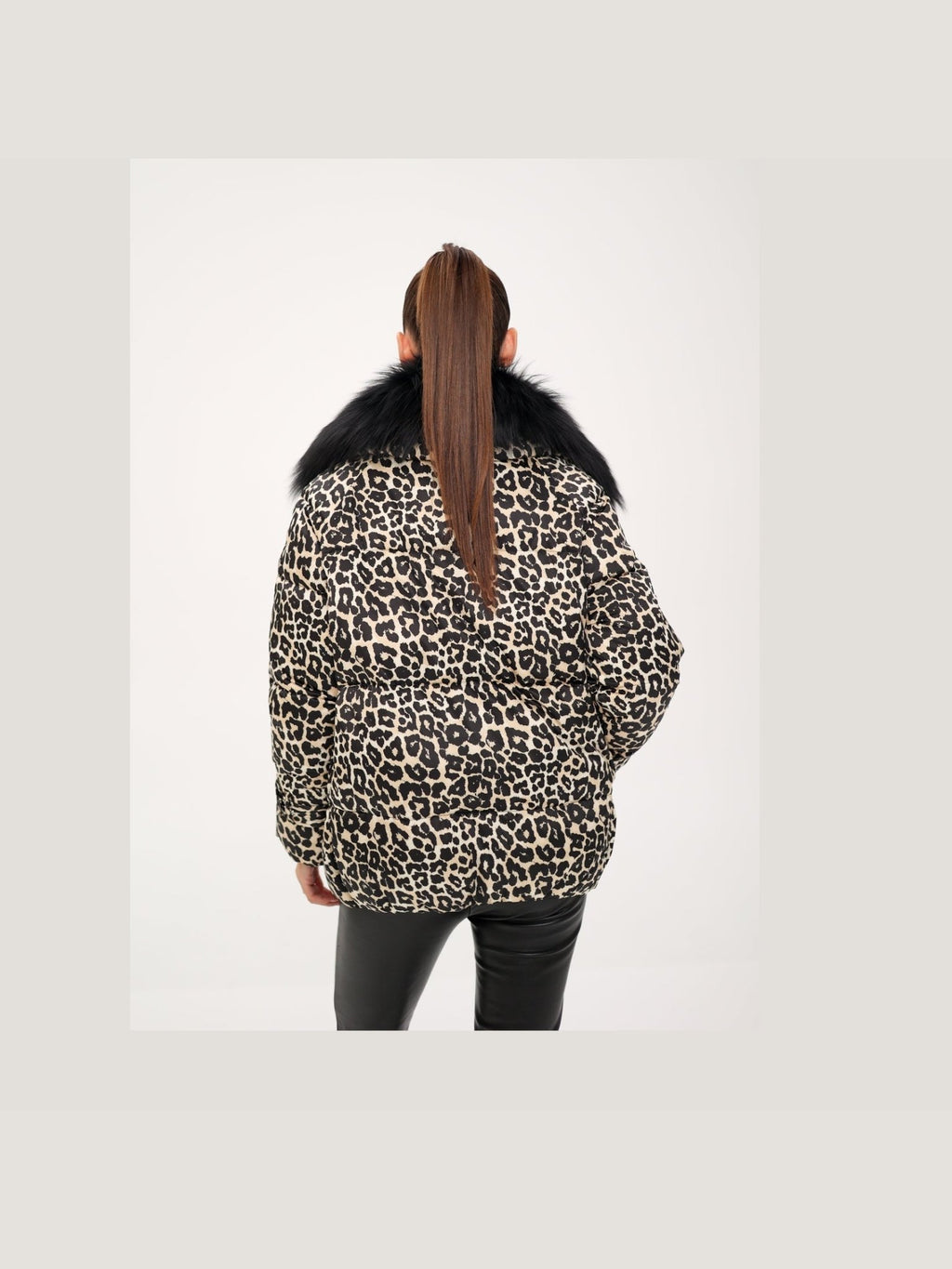 Genuine Fox Leopard Luxe Down Parka - Courbe et Compagnie