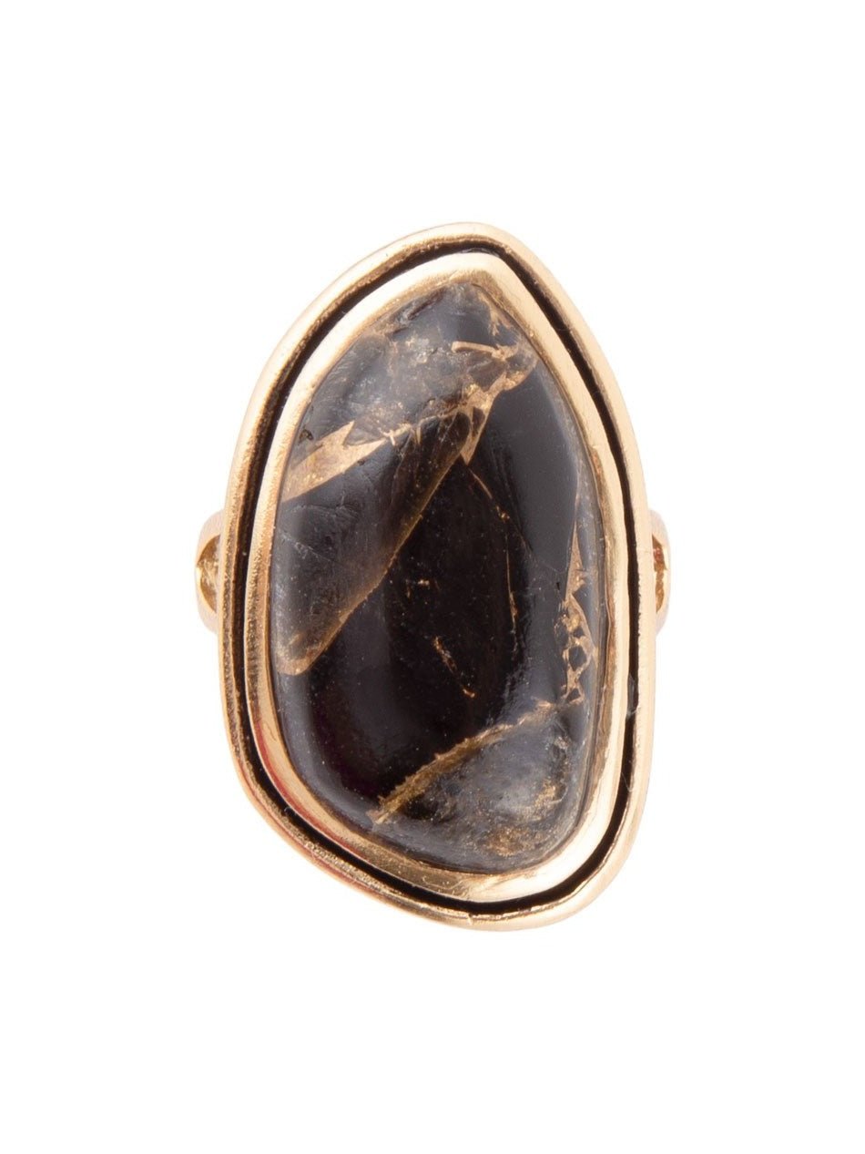 Gold Infused Black Matrix Ring - Courbe et Compagnie