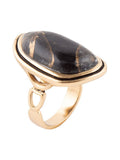 Gold Infused Black Matrix Ring - Courbe et Compagnie