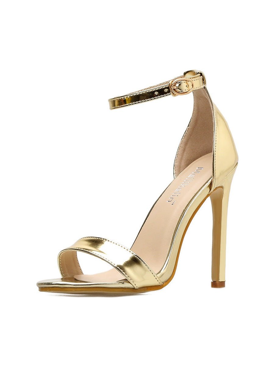 Gold & Silver High Heel Wedding Shoes — Plus Size Women's Heels - Courbe et Compagnie