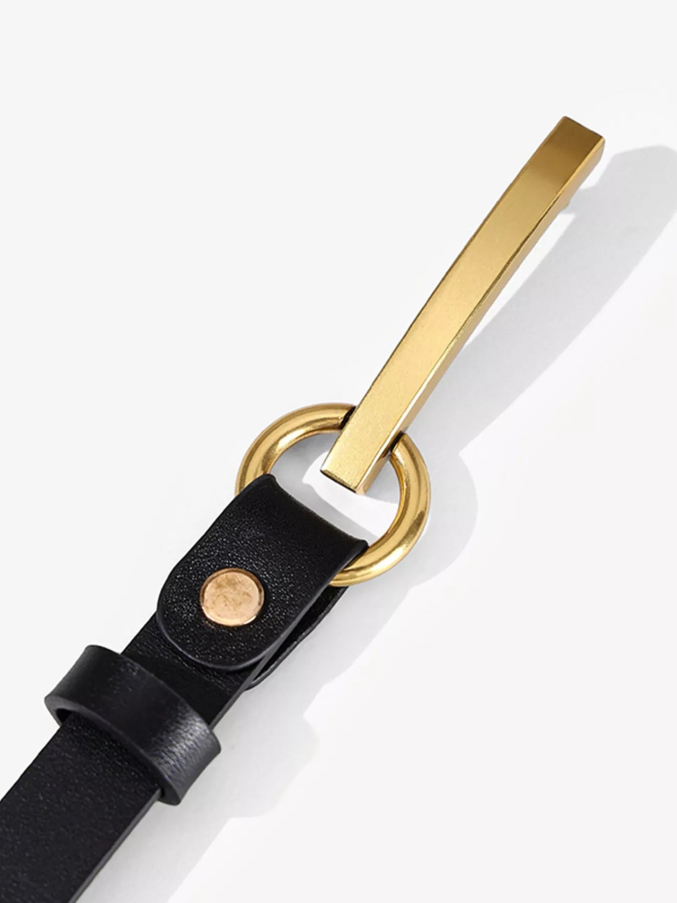 Golden Buckle Premium Cowhide Leather Belt - Courbe et Compagnie