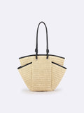 Handwoven Large Tote – Designer Beach Bag, Daily Casual Vacation Purse, Versatile Women's Accessory - Courbe et Compagnie